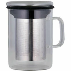 Avanti Tea Mug With Infuser Black 350ml Borosilicate