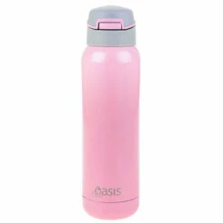 Oasis Insulated Sports Bottle With Straw Stainless Steel 500ml - Soft Pink