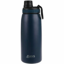 Oasis Insulated Sports Bottle Screw Cap 780ml Navy