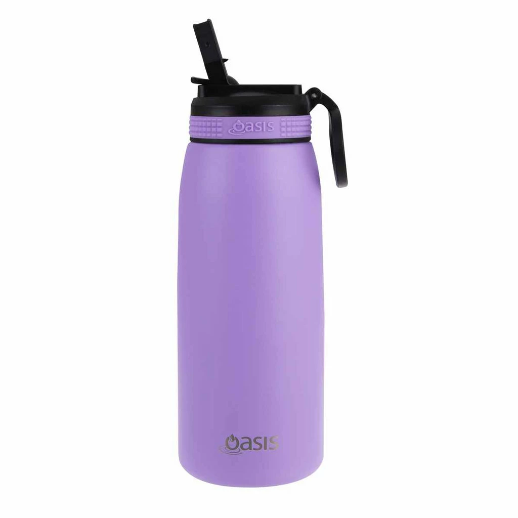 Oasis Insulated Sports Bottle Sipper Straw 780ml Lavender 4 Oasis Insulated Sports Bottle Sipper Straw 780ml Lavender - Image 2