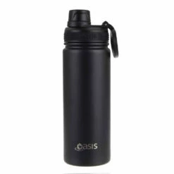 Oasis Insulated Challenger Bottle With Screw Cap 550ml Black