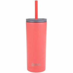 Oasis Super Sipper Insulated Tumbler With Silicone Straw 600ml Coral