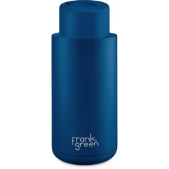 Frank Green Ultimate Ceramic Reusable Bottle With Push Button Lid 34oz - Deep Ocean