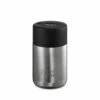 Frank Green 10oz Reusable Cup - Brushed Steel -Avanti Sales Shop Frank Green Bottles Coffee Cups Drinkware Gifts Matchbox 10ozBrushedSteel blackpushuttonlid 1024x1024