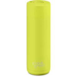 Frank Green Ultimate Ceramic Reusable Bottle Push Button Lid 20oz - Neon Yellow