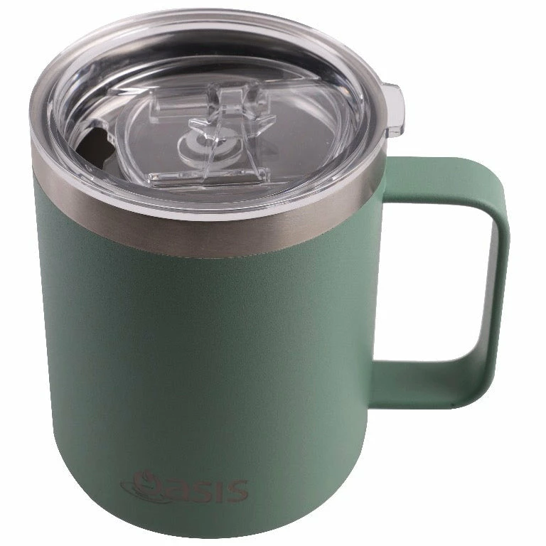 Oasis Explorer Mug 400ml Stainless Steel Double Wall Insulated - Sage Green 3 Oasis Explorer Mug 400ml Stainless Steel Double Wall Insulated - Sage Green