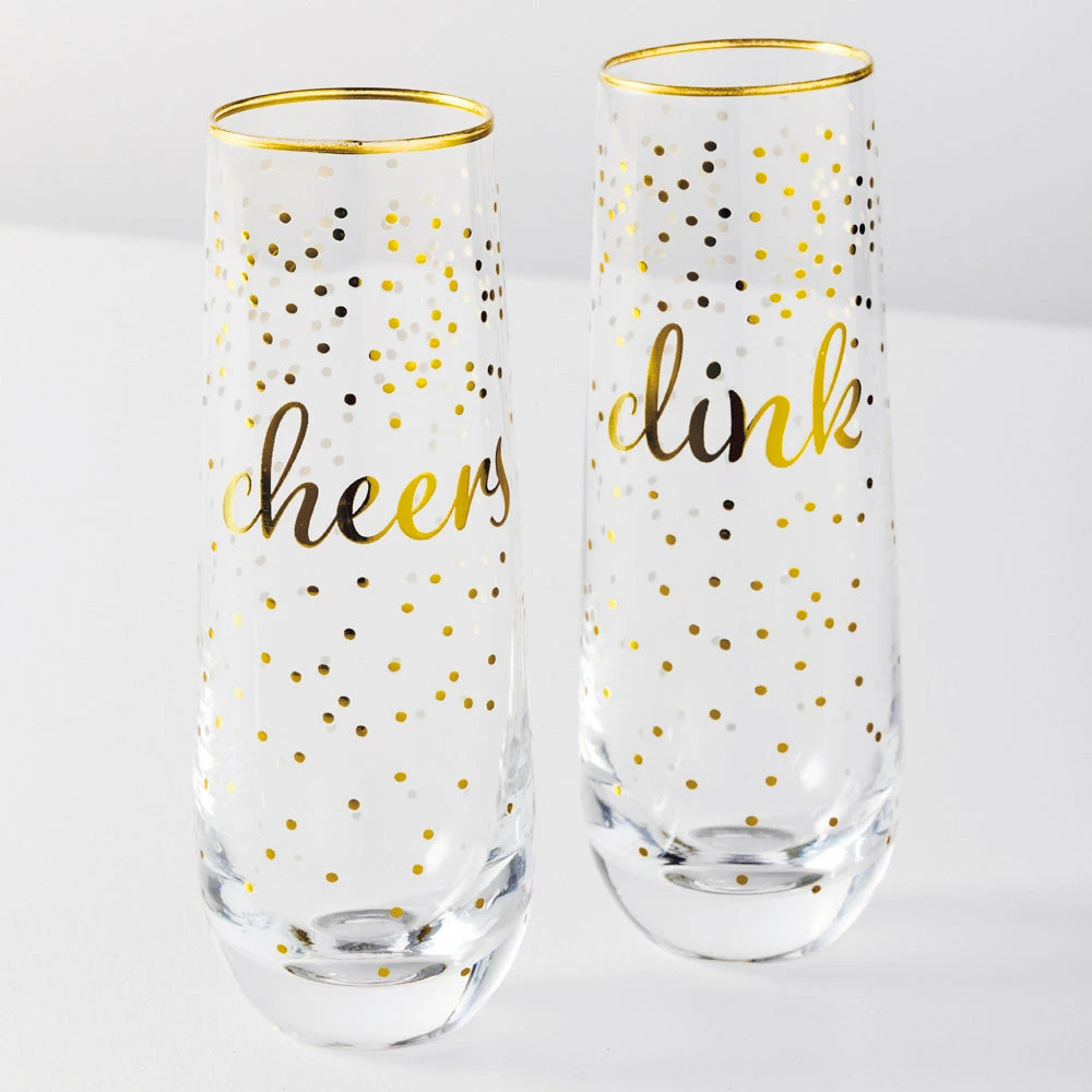 Maxwell And Williams Celebrations Stemless Flute 300ml Cheers Clink 4 Maxwell And Williams Celebrations Stemless Flute 300ml Cheers Clink - Image 2