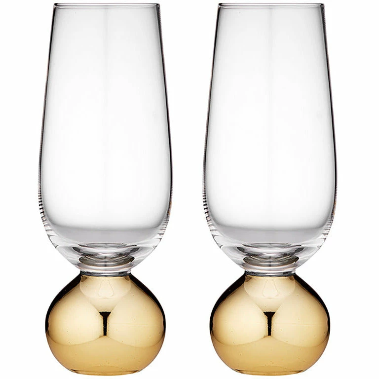 TEMPA Astrid Gold Set Of 2 Champagne Glass 3 TEMPA Astrid Gold Set Of 2 Champagne Glass