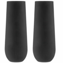 TEMPA Aurora Matte Black 2pk Stemless Champagne Glass
